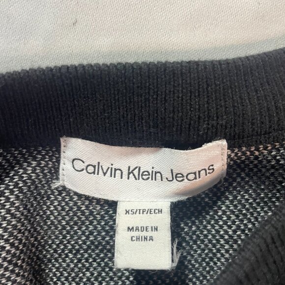 Calvin Klein‎ Jeans Sweatshirt Womens Size XS Black Crew Neck Dolman Sleeve Crop - Picture 6 of 6